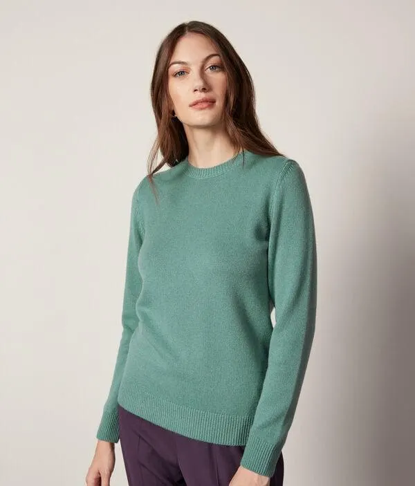 Jersey con cuello redondo de cashmere ultrasoft