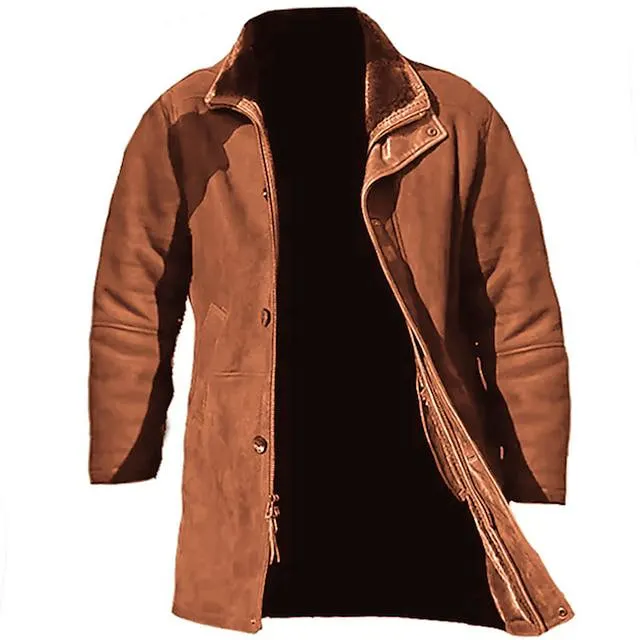 Hombre Chaqueta ligera Chaqueta de ante Exterior Ropa Cotidiana Resistente al Viento Otoño Plano Moda Ropa de calle Diseño Regular Negro Marrón Azul Oscuro Chaquetas