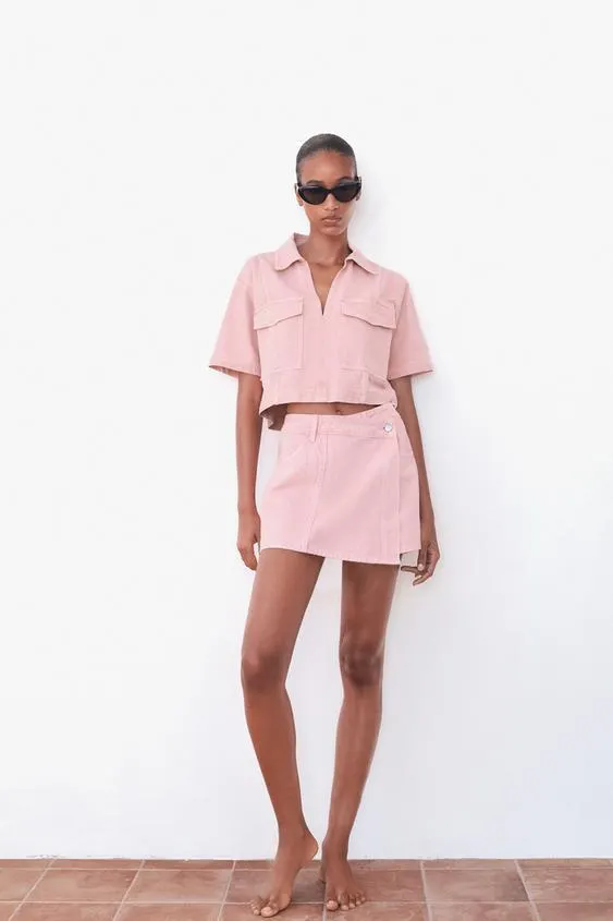 CAMISA Z1975 DENIM CROPPED