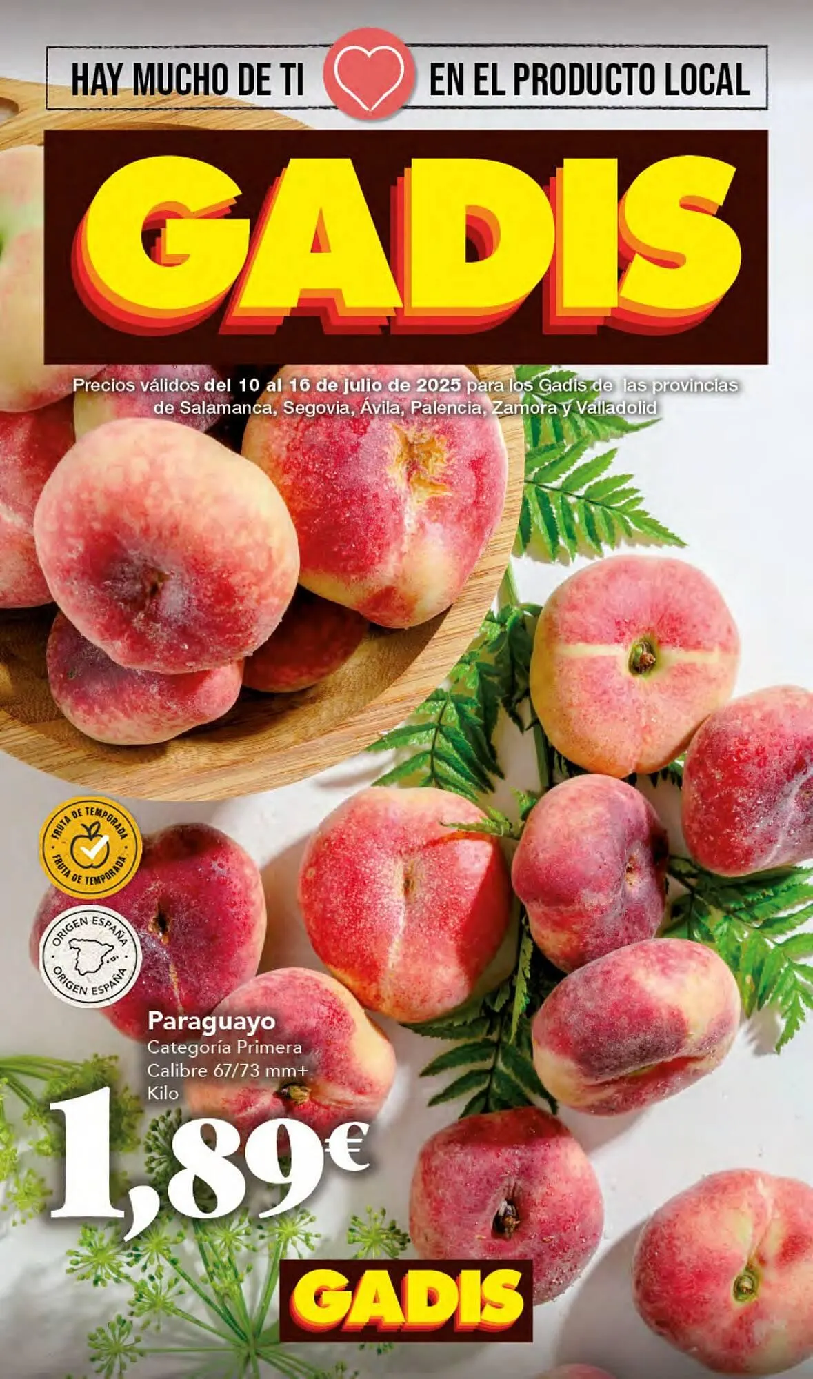 Catálogo de Folleto Gadis 10 de julio al 16 de julio 2025 - Página 1