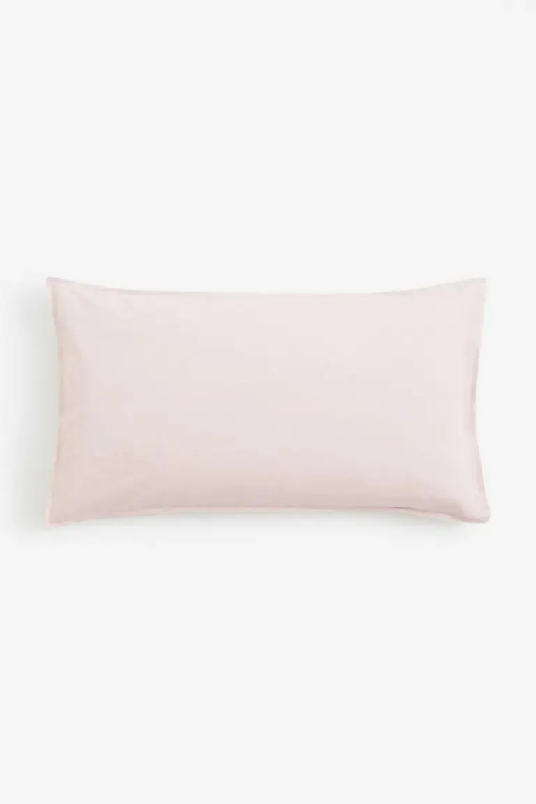 Funda de almohada en mezcla de lino lavado