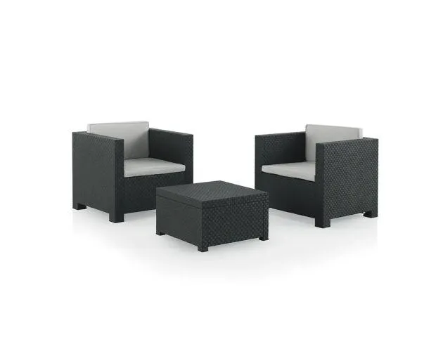 Conjunto de jardín diva tete a tete - grafito