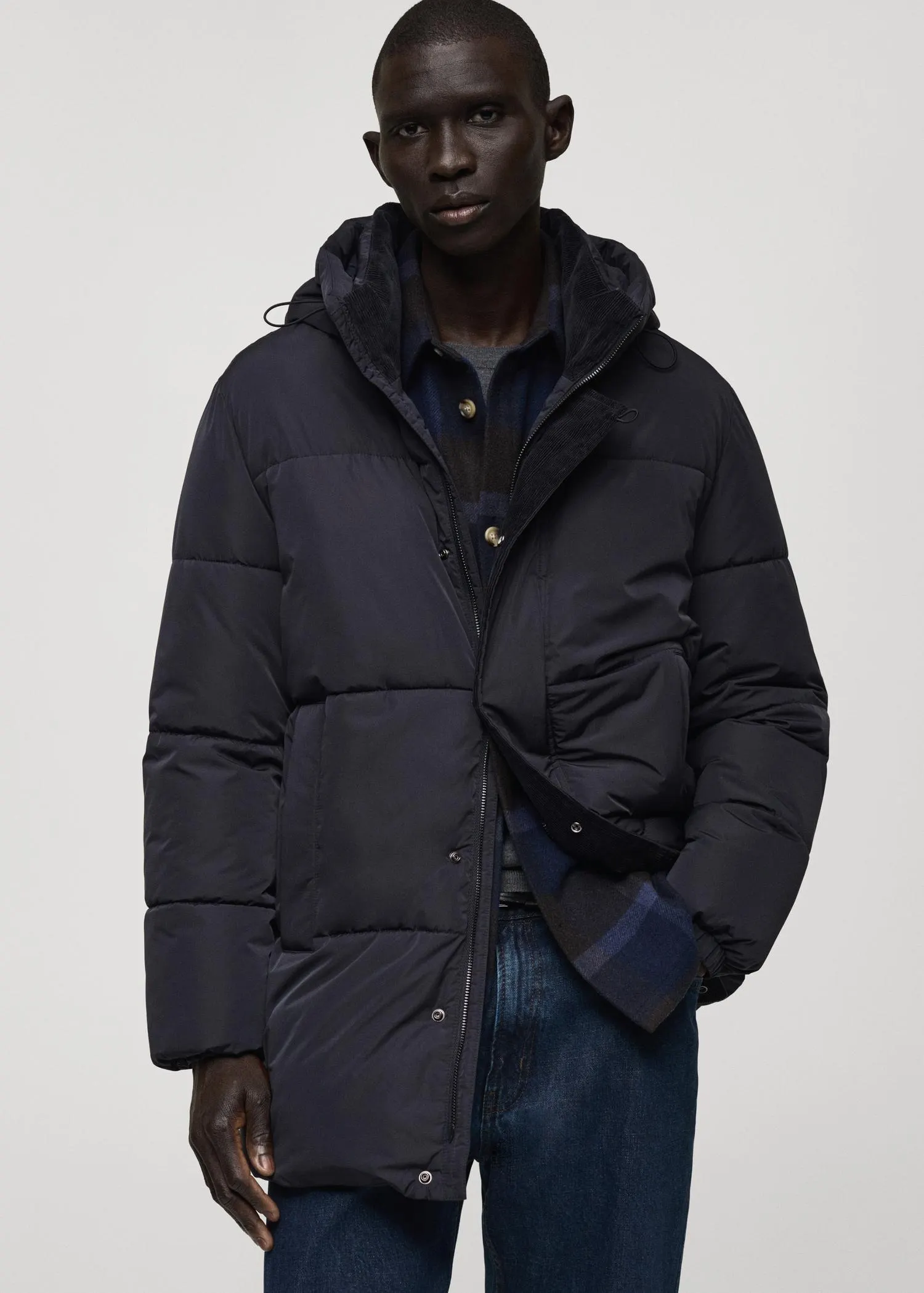 Anorak acolchado capucha water-repellent