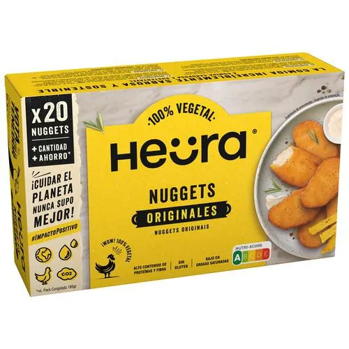 HEÜRA Nuggets vegetales a base de proteína de soja HEÜRA 20 uds.