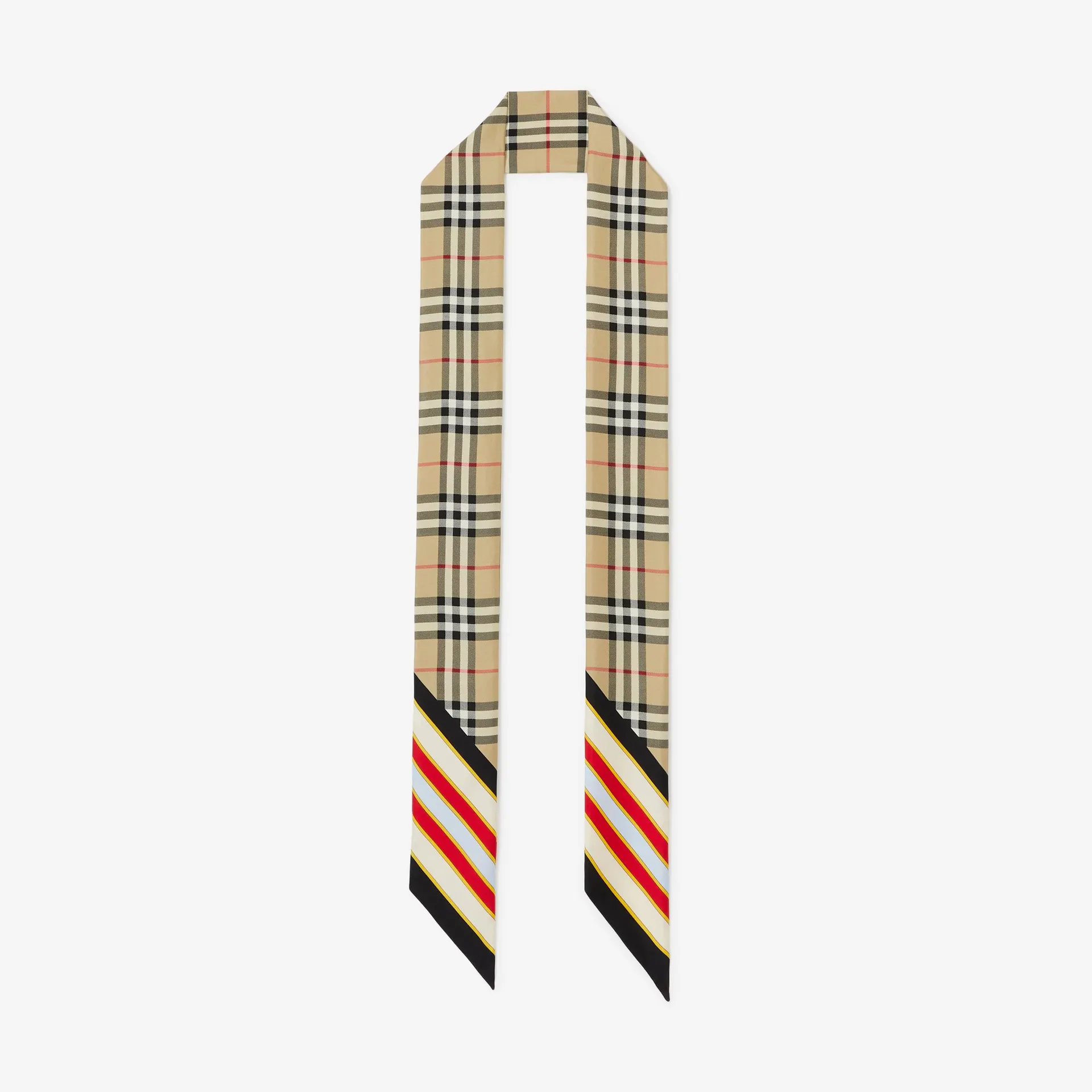 Pañuelo estrecho en seda Check