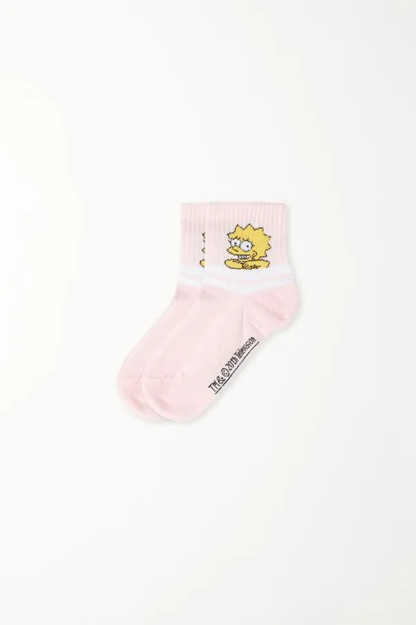 Calcetines Cortos de Niña con Estampado de The Simpsons