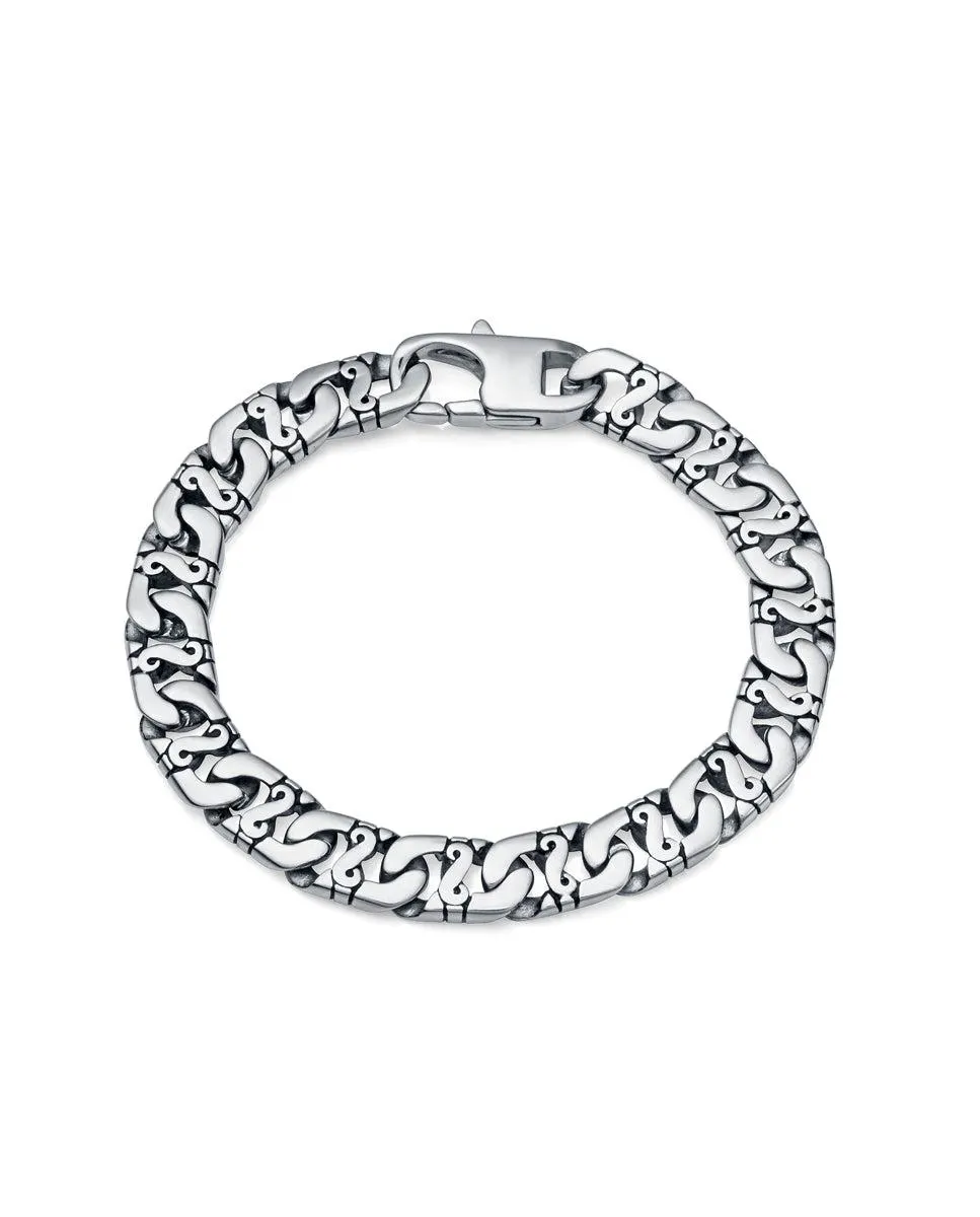 Pulsera de hombre Beat de acero con eslabones