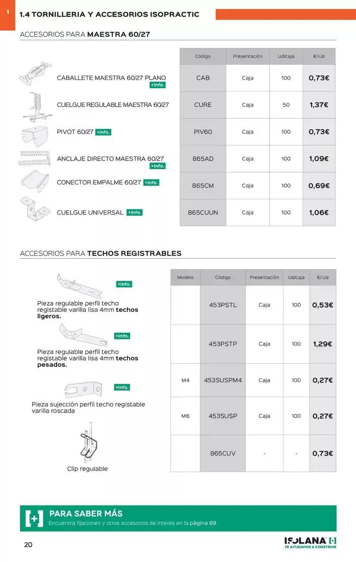 Catálogo de PLACA DE YESO LAMINADO – TARIFA ISOLANA 31 de marzo al 31 de marzo 2025 - Página 15