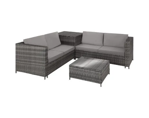 Conjunto de ratán siena, gris