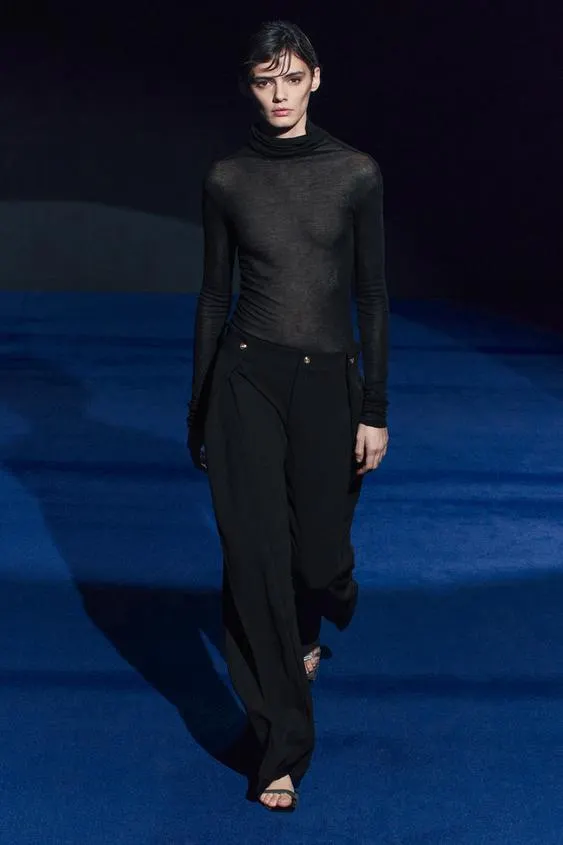 PANTALÓN PLIEGUES BOTONES ZW COLLECTION