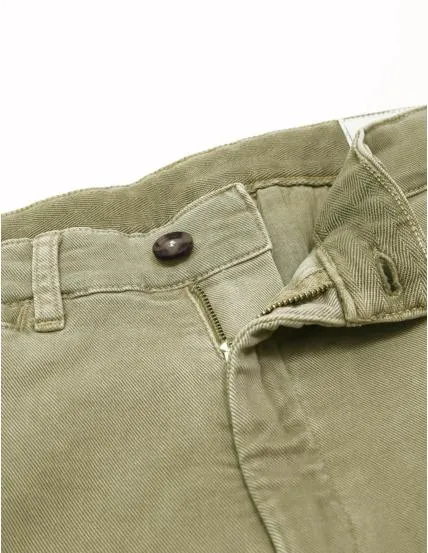 Pantalón sarga lavado Verde claro
