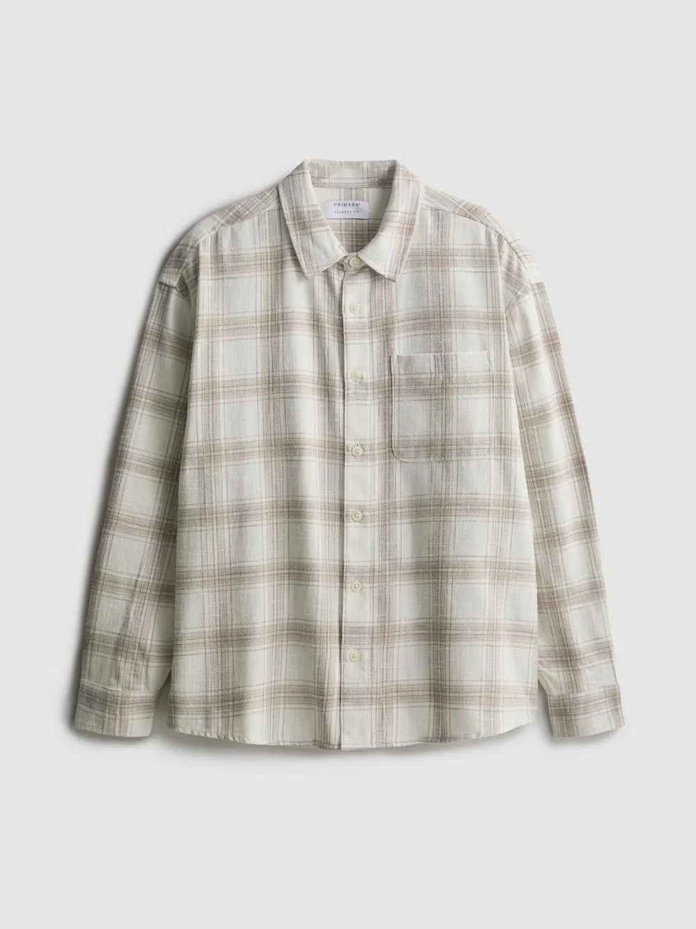 Textured Check Long Sleeved Shirt
