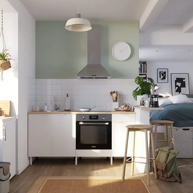 Cocina en kit Eleki blanca 3 módulos bajos L.180 x H.87 x P.58 cm