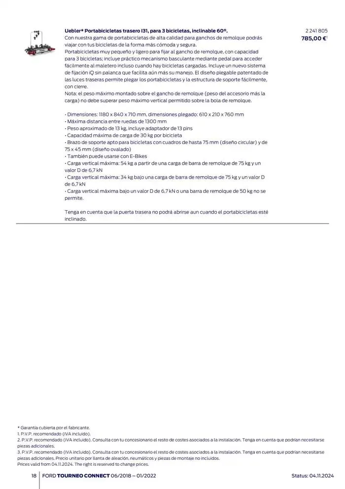 Catálogo de Ford de accesorios Tourneo Connect 13 de noviembre al 13 de noviembre 2025 - Página 18