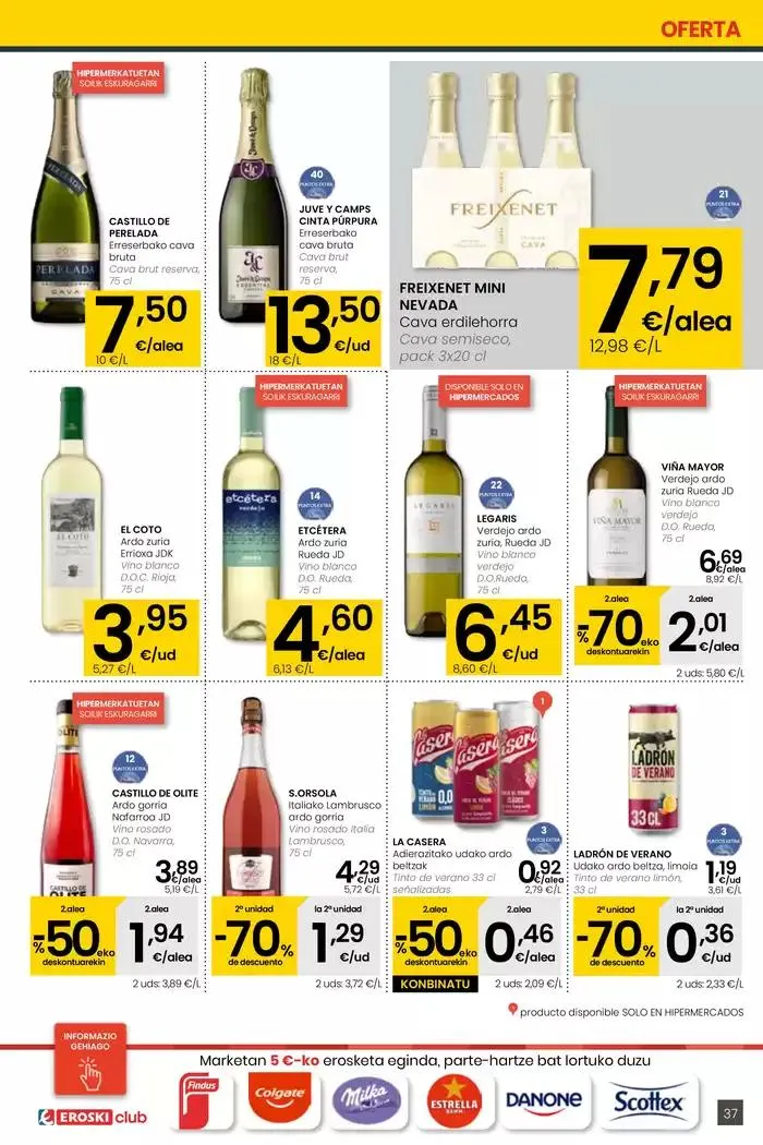 Catálogo de AUKERA OFERTA HIPERMERKATUAK EROSKI 10 de abril al 29 de abril 2025 - Página 37