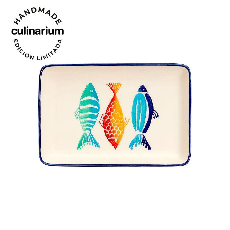 Fuente rectangular Côte Bleue 23x15 cm Culinarium