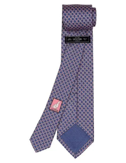 Corbata panel Azul/rosa
