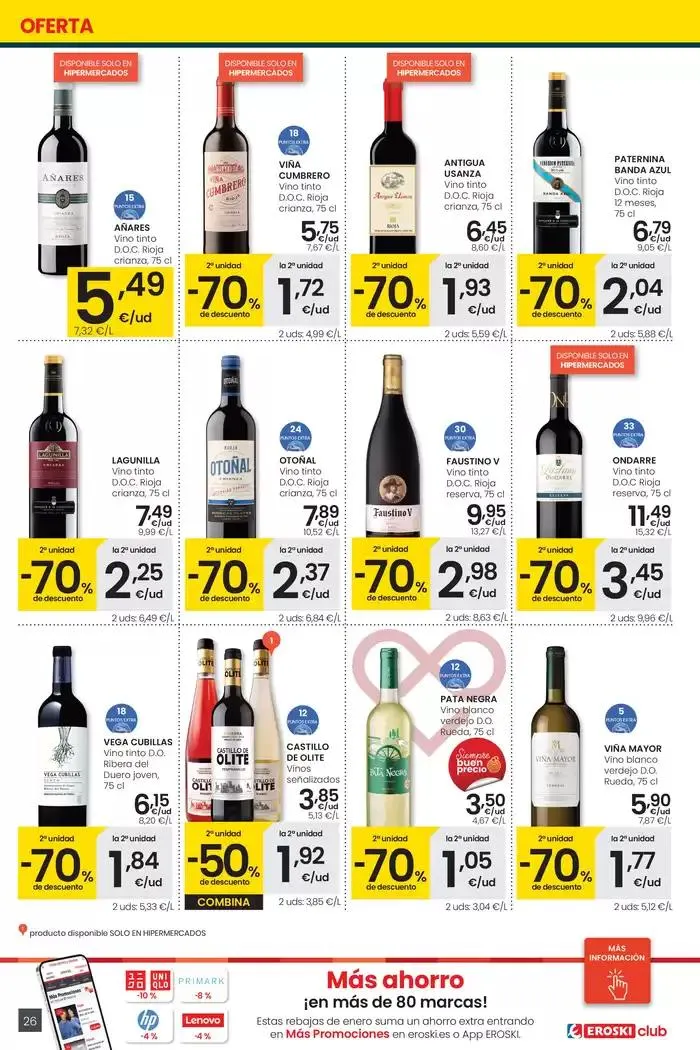 Catálogo de Más de 2000 productos, SIEMPRE A BUEN PRECIO HIPERMERCADOS EROSKI 4 de enero al 14 de enero 2025 - Página 26