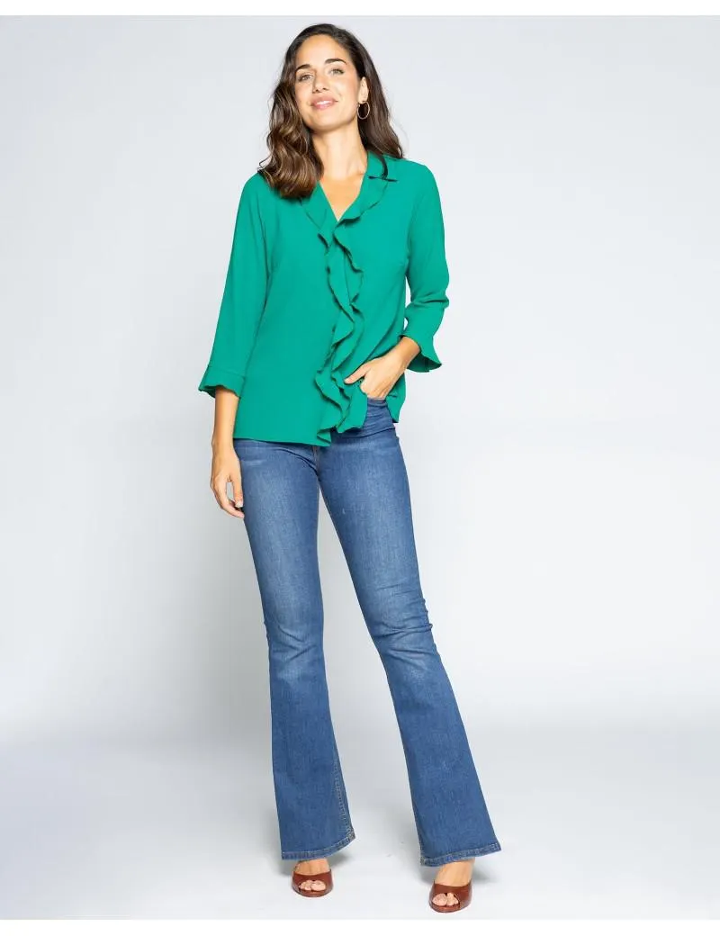 Blusa Crep Chorreras