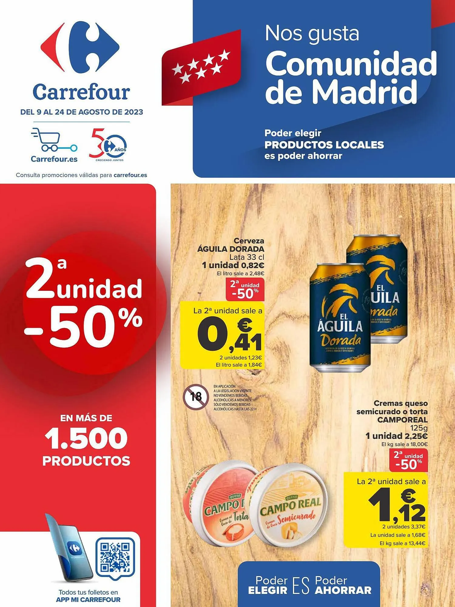 Catálogo de Folleto Carrefour 9 de agosto al 23 de agosto 2023 - Página 1