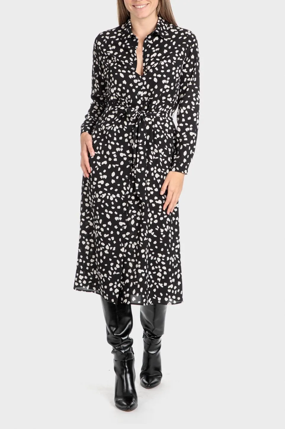 Robe chemisier imprimée