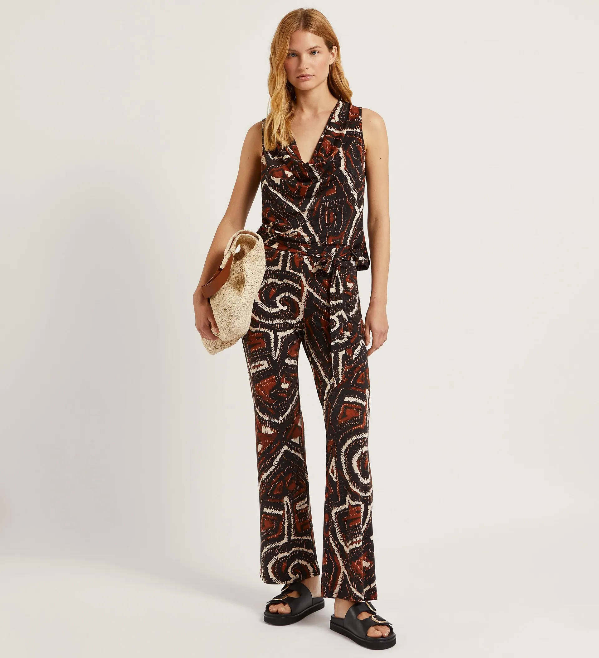 Pantalón punto estampado