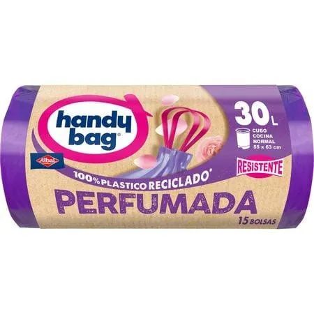 Bolsa de basura Handy Bag 15 uds 30 litros antigoteo perfumadas
