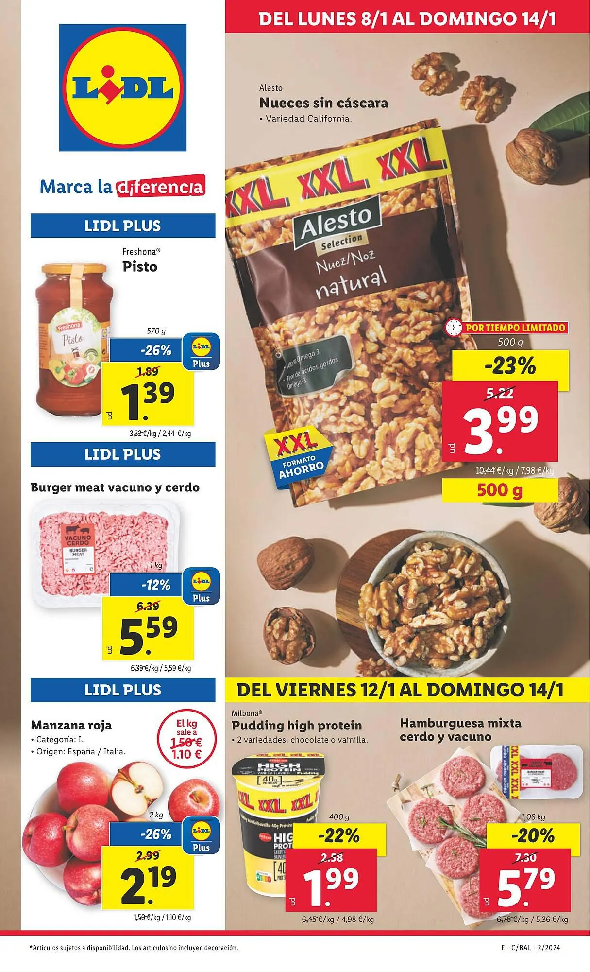 Catálogo de Folleto Lidl 8 de enero al 14 de enero 2024 - Página 1