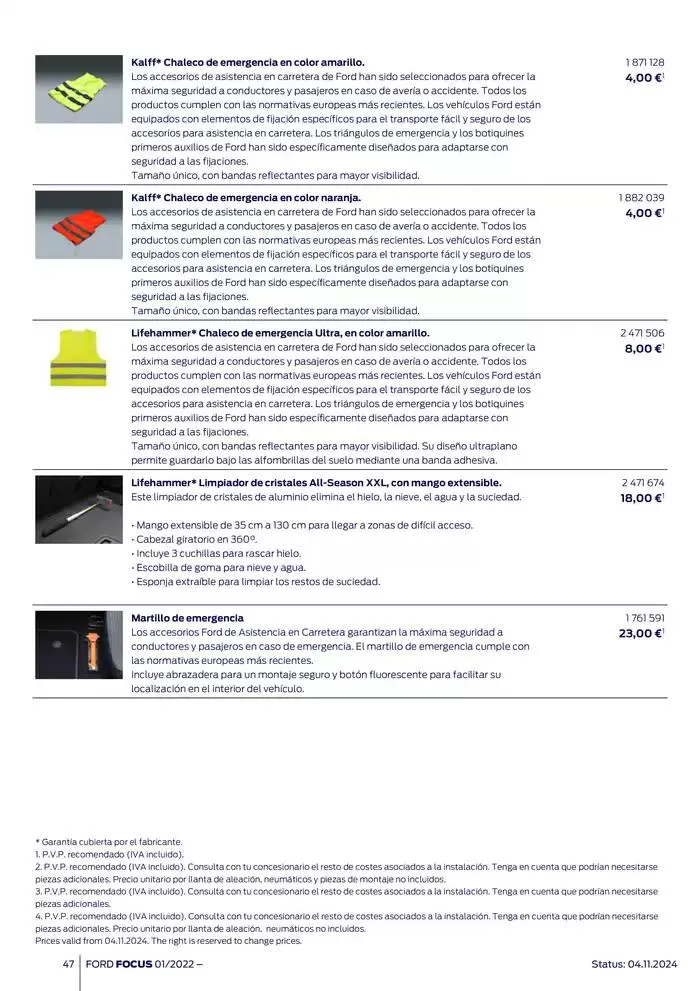 Catálogo de Ford de accesorios Focus 13 de noviembre al 13 de noviembre 2025 - Página 47