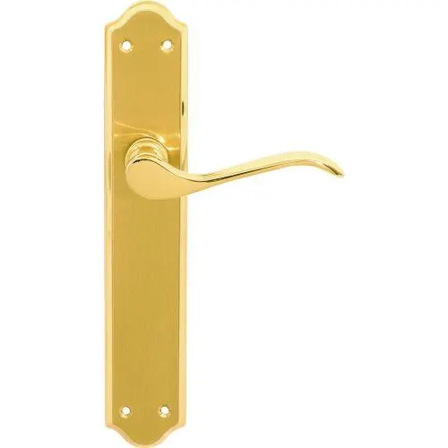 Manivela puerta 0100633061 placa larga 247x124x52mm laton bioro 633 eurolaton