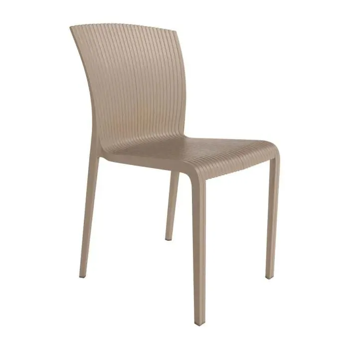 Silla de Exterior Apilable color Visón LAGOS
