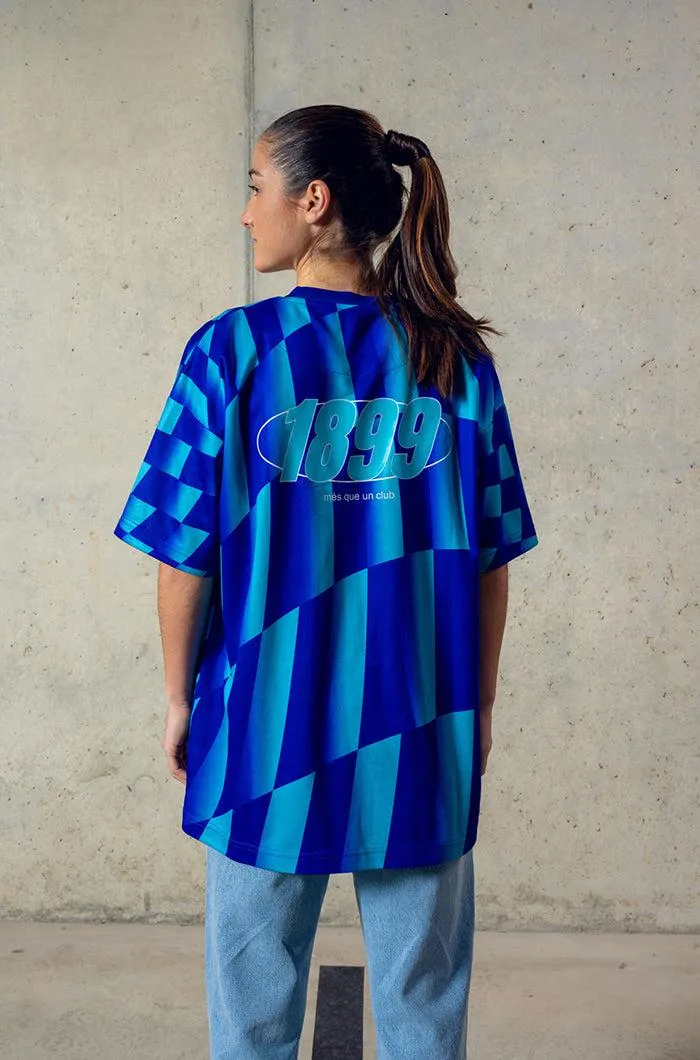 Camiseta estampada turquesa escudo Barça