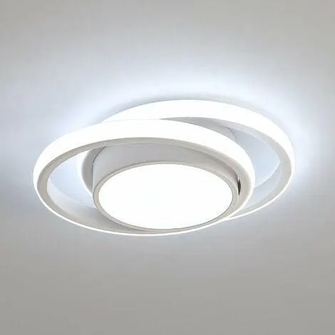 Plafon Led Techo, 32W Moderna Lámpara de Techo LED, 2500LM Blanco Frío 6500K, Redondo Luz de Techo del Para Corredor Baño Cocina Sala de Estar Dormitorio Pasillo, Largo 28cm