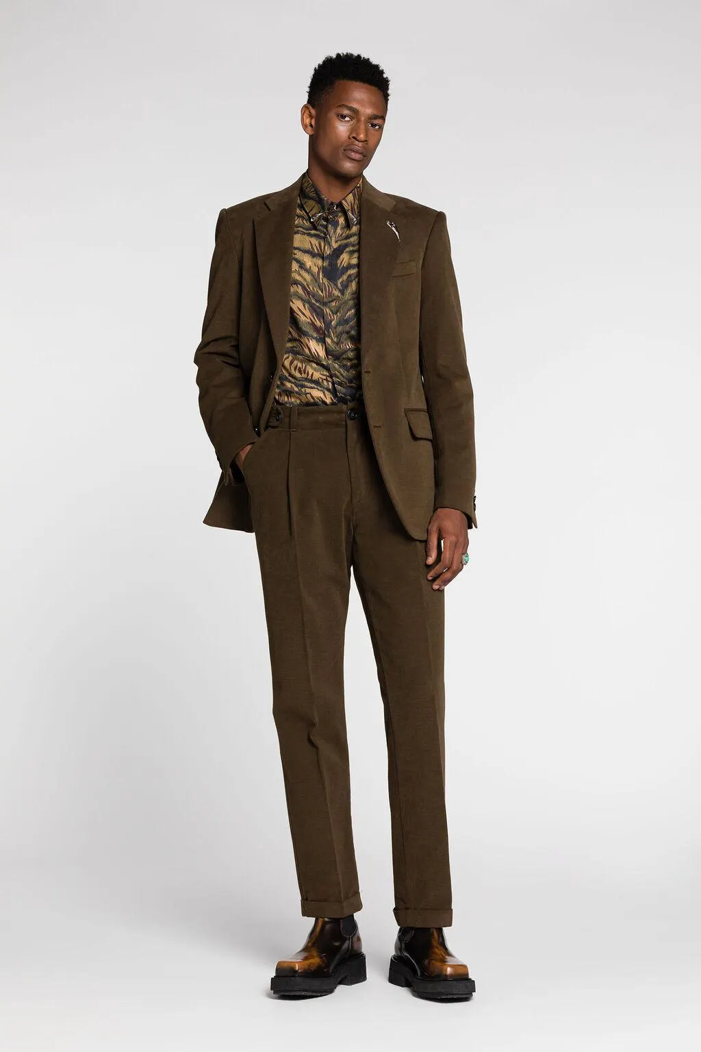 Camisa de algodón con estampado Tiger