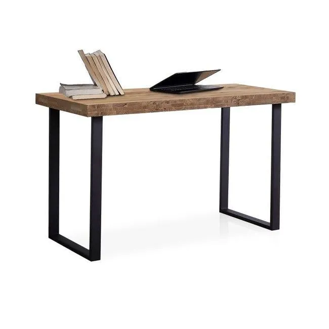 Mesa de estudio Natural Roble boreal – Negro 120 cm