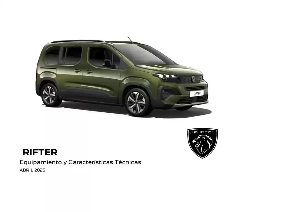 Catálogo de Peugeot NUEVO RIFTER 9 de abril al 30 de abril 2025 - Página 1