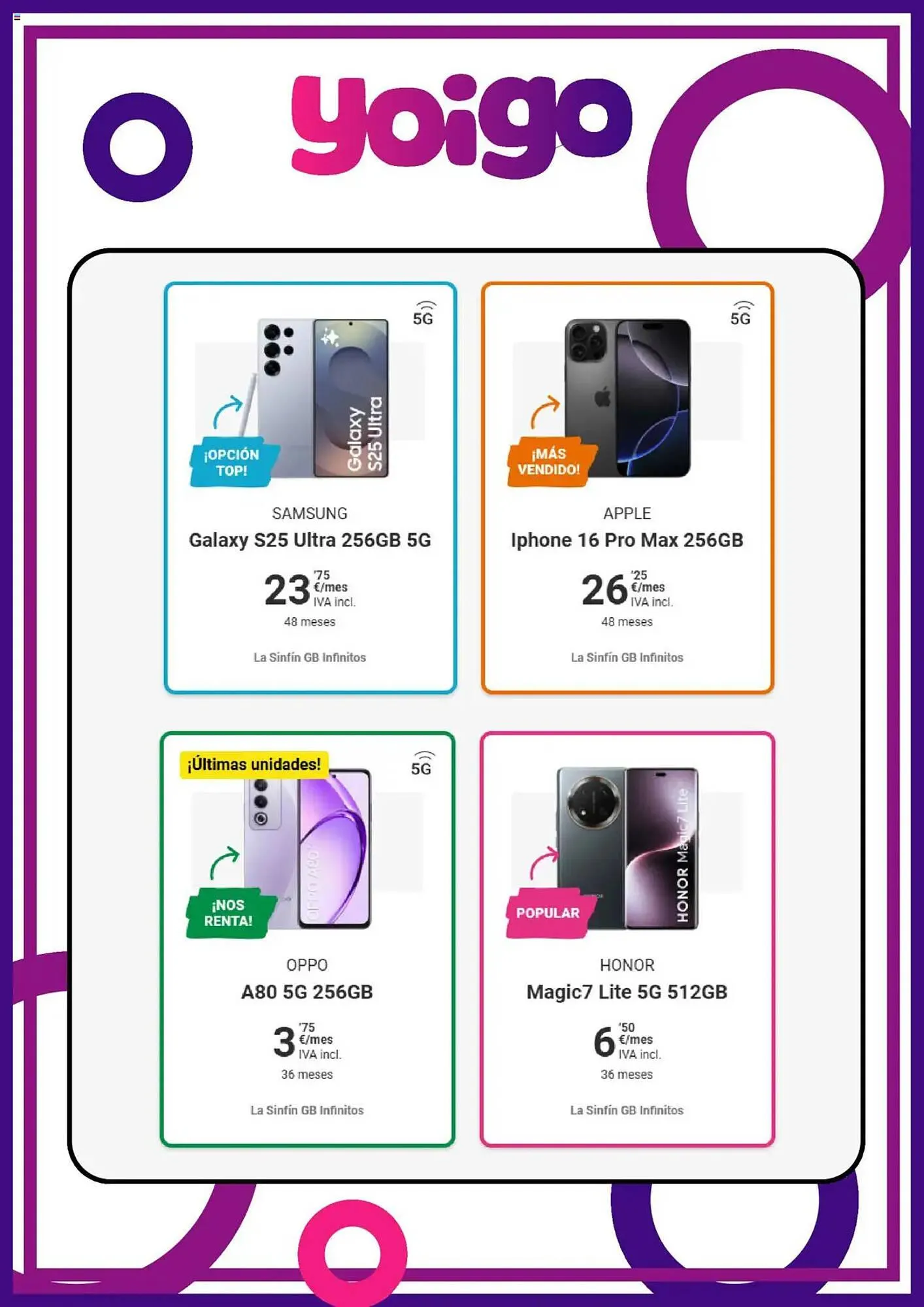 Catálogo de Folleto Yoigo 14 de mayo al 14 de junio 2025 - Página 5