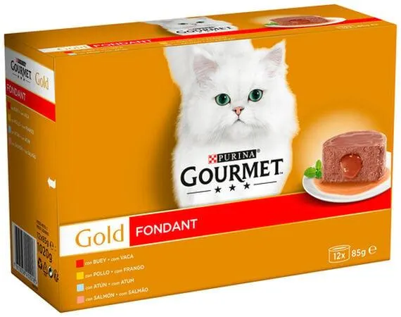 Comida húmeda gato Gourmet Gold fondant pack 12