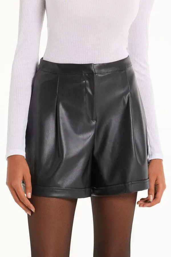 Shorts con Efecto Revestido