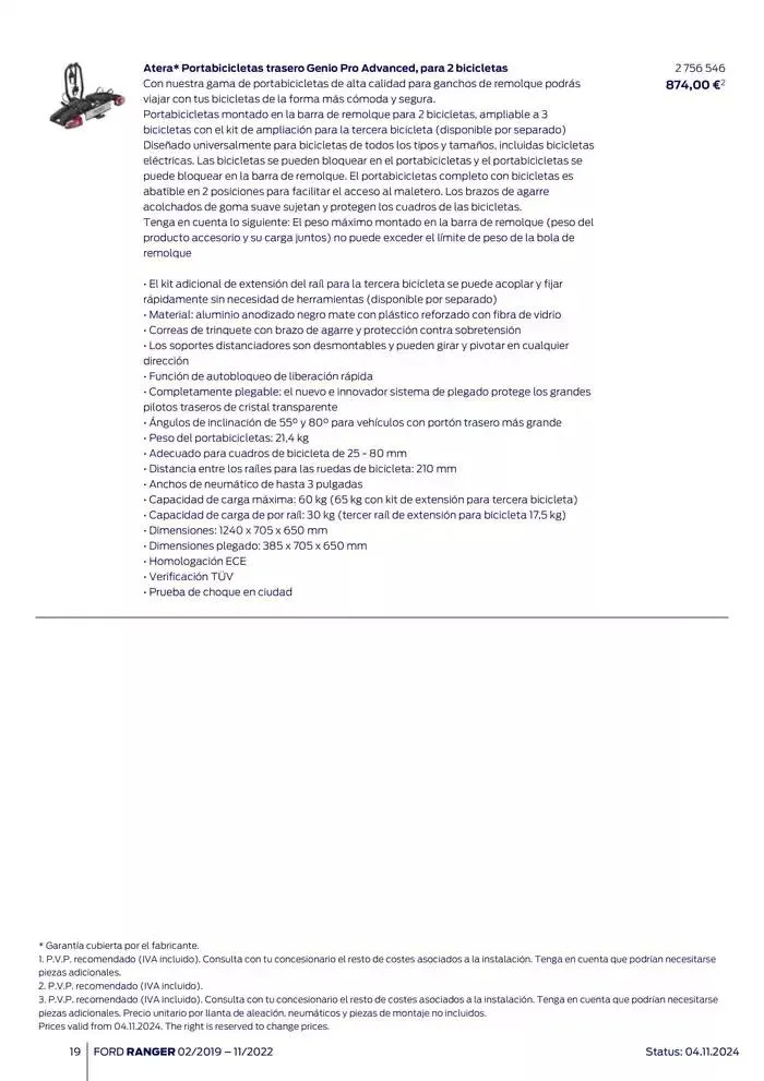 Catálogo de Ford de accesorios Ford Ranger 13 de noviembre al 13 de noviembre 2025 - Página 19