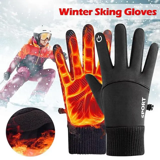 Guantes de invierno para bicicleta para hombre y mujer, guantes térmicos para clima frío con pantalla táctil, guantes térmicos para trabajo en congelador, para correr, ciclismo, esquí y senderismo
