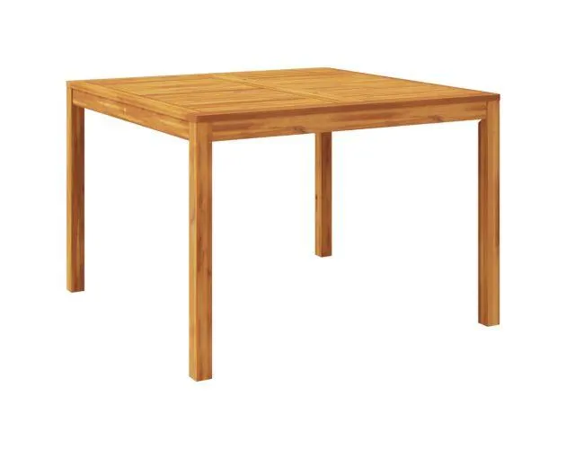vidaXL mesa de comedor de jardín madera maciza de acacia 110x110x75 cm