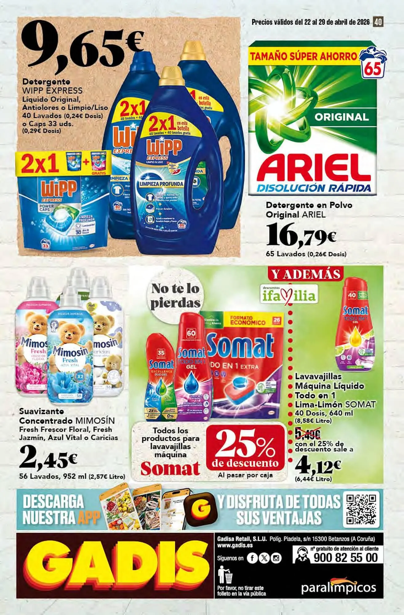 Catálogo de Folleto Gadis 22 de abril al 29 de abril 2026 - Página 40