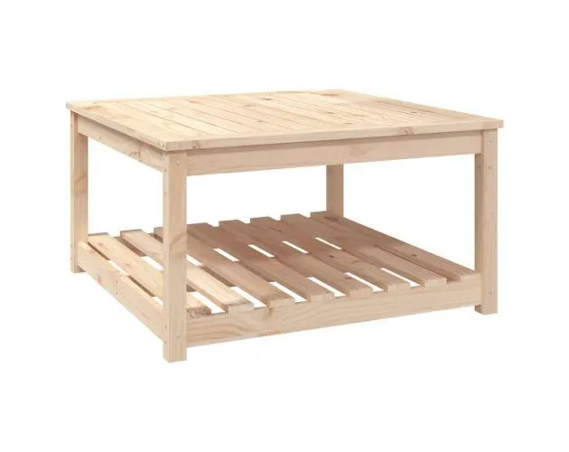 vidaXL mesa de jardín madera maciza de pino 82,5x82,5x45 cm