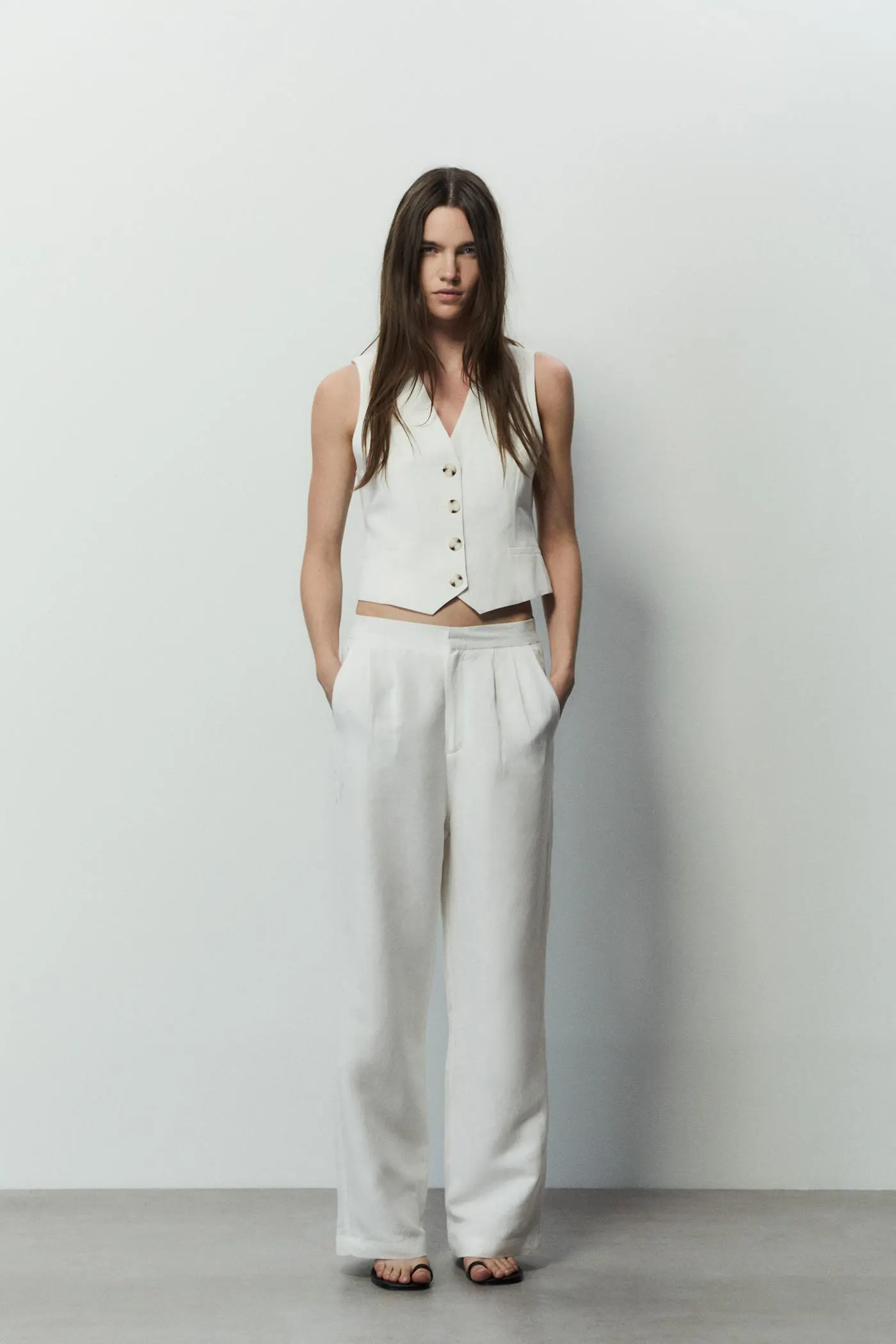 Pantalón vestir lino
