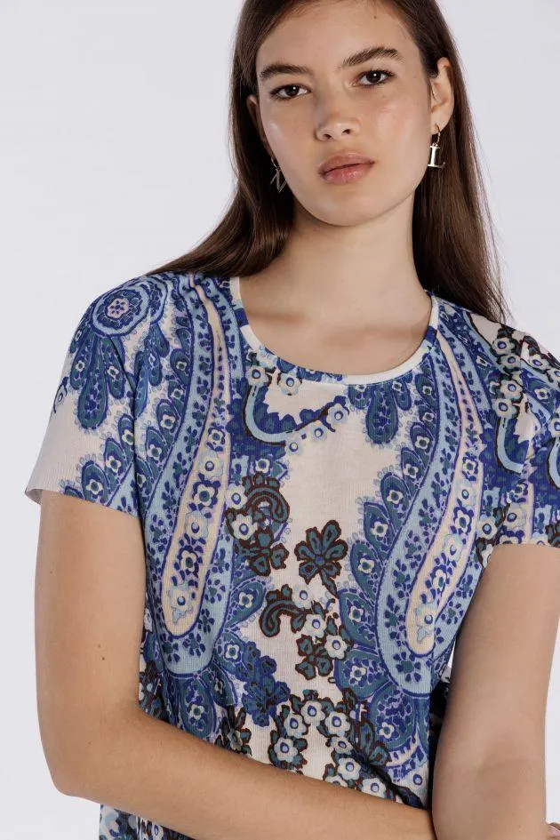 Suéter de punto estampado Paisley