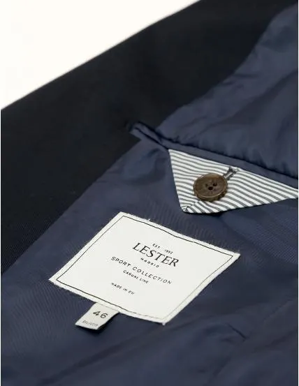 Chaqueta sarga lavada Azul