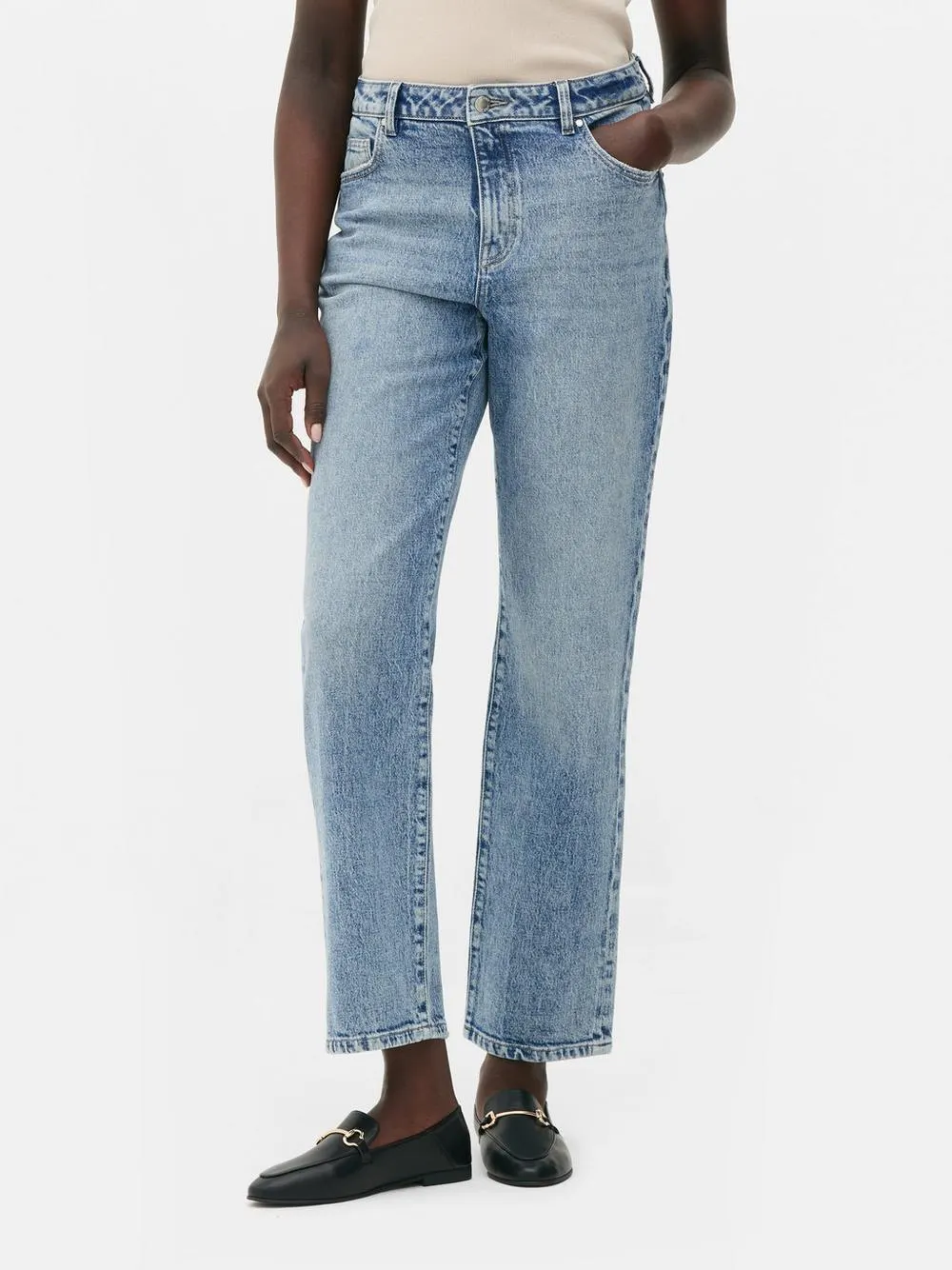 The Edit Straight Leg Denim Jeans