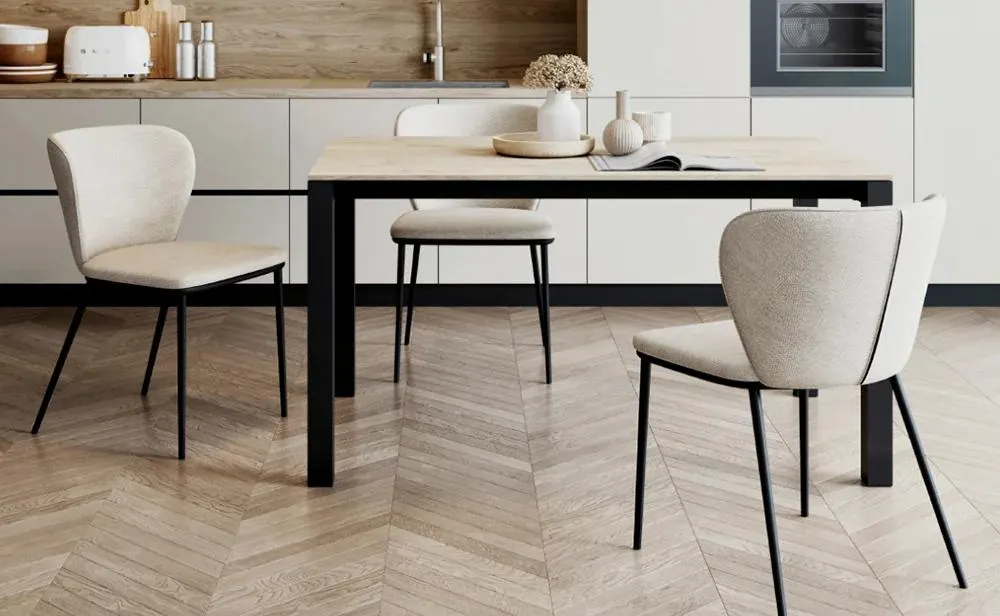 Silla metal y tapizado Jack