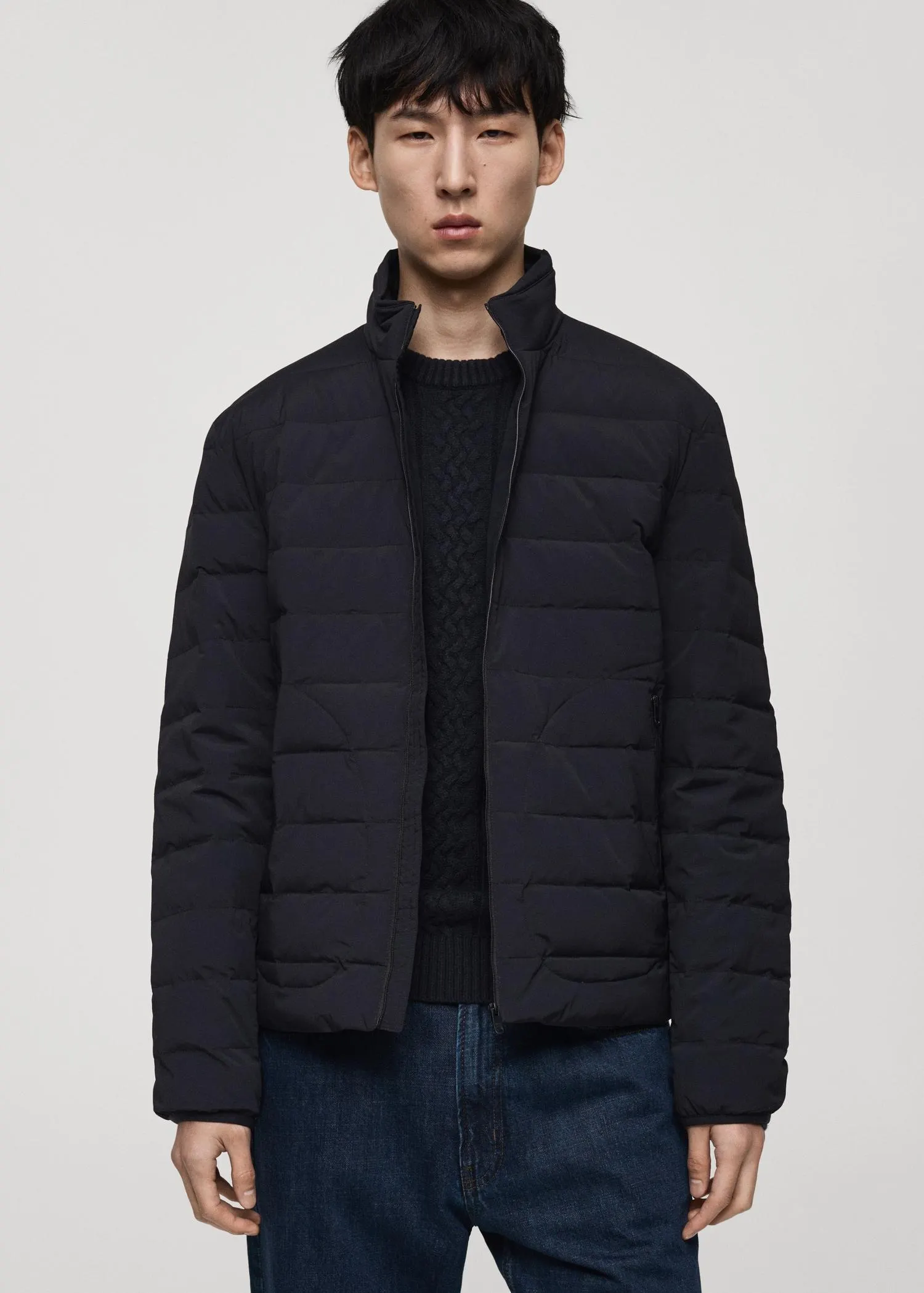 Chaqueta acolchada relleno plumón y plumas